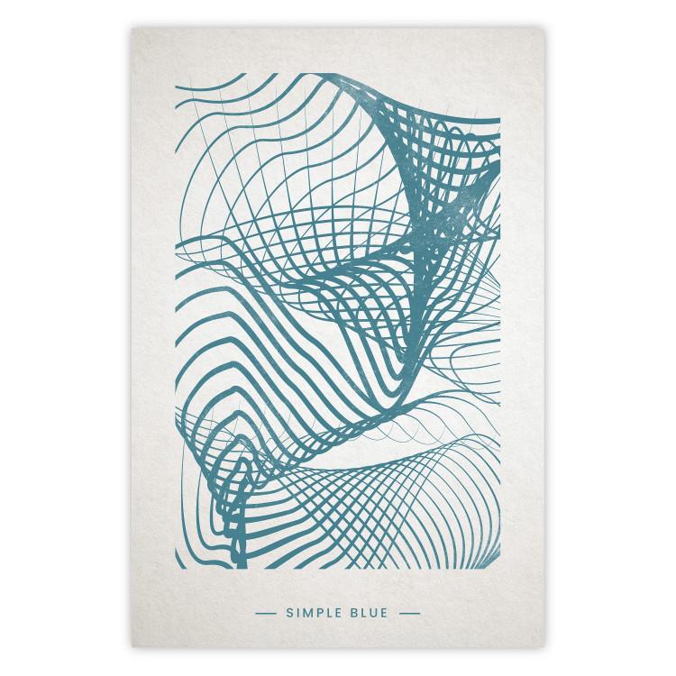Simply Blue - abstract geometric waves and English texts