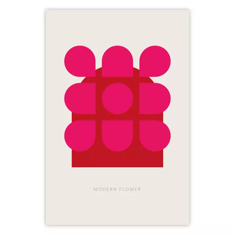 Contemporary Flower - English texts and abstract red figure