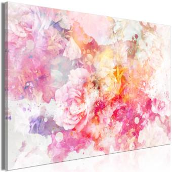 Canvas Flower Explosion (1-piece) Wide - pink flower abstraction