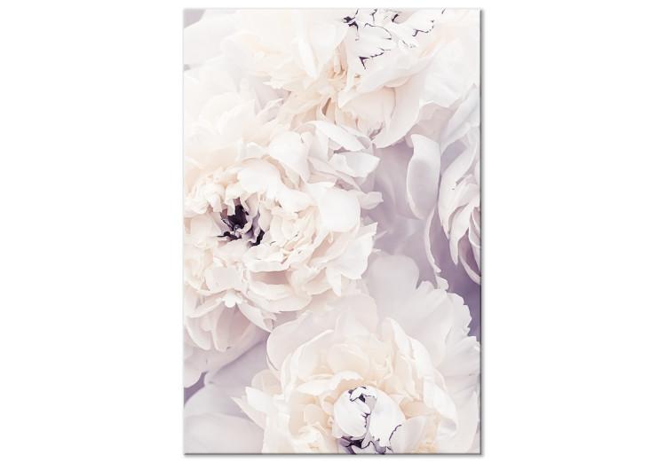 Canvas Print Creamy Magnolia - Pastel Composition with Flowers in Boho Style