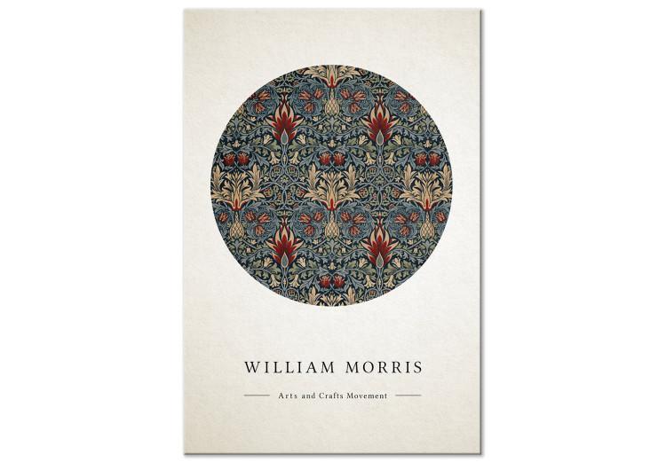 Canvas Print Drawing William Morrisa - abstract ornament with English inscription
