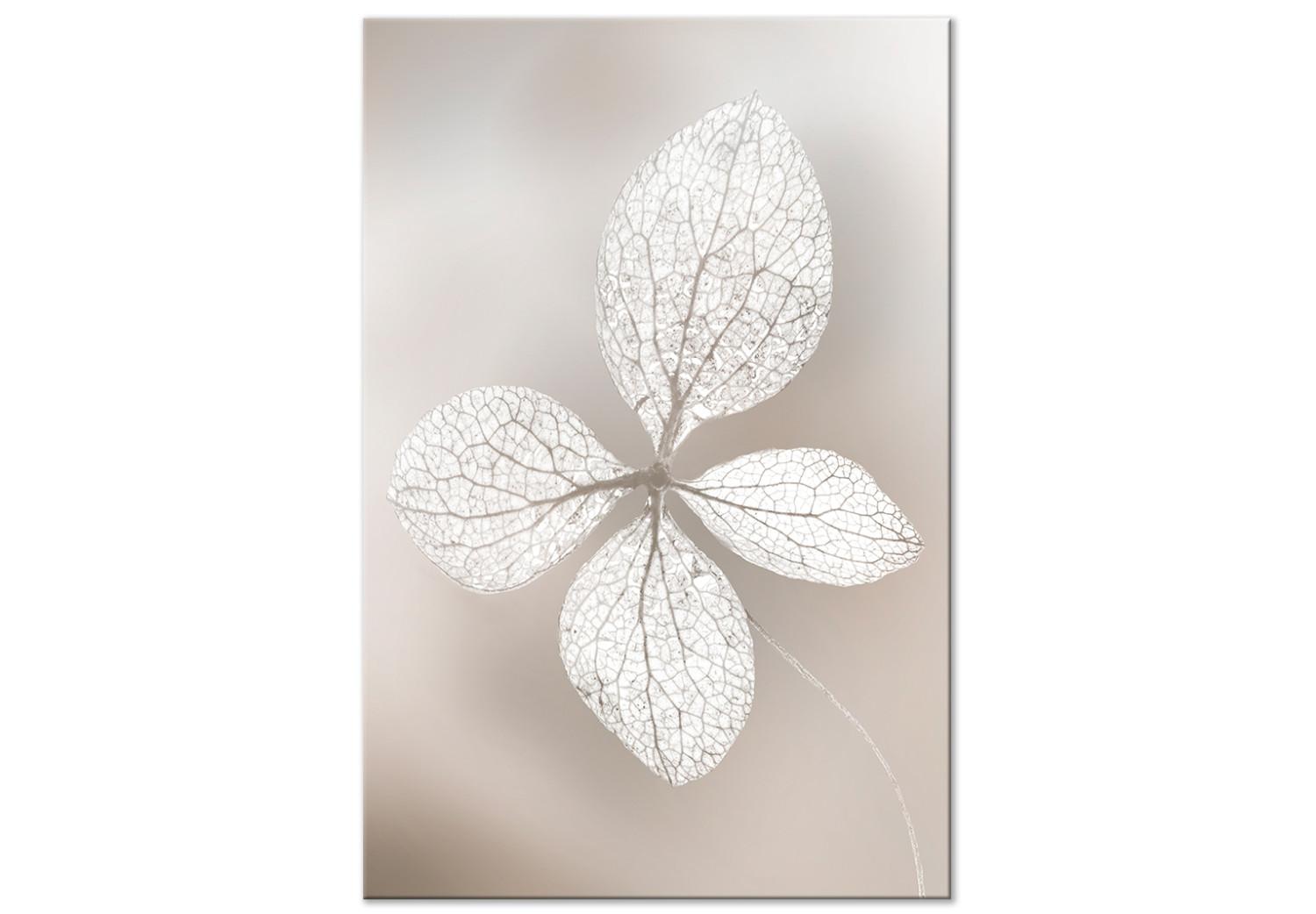 Canvas Lacy Beauty (1-piece) Vertical - white leaves in boho motif
