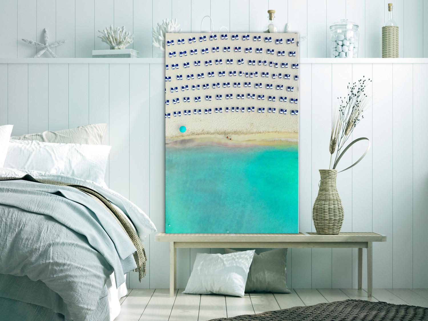 Canvas Italian beach - sea landscape seen from above with azure water