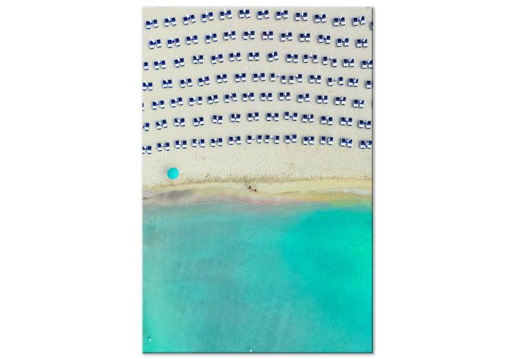 Italian beach - sea landscape seen from above with azure water