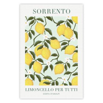 Poster Lemon Sorrento - summer composition with fruits and Italian writings