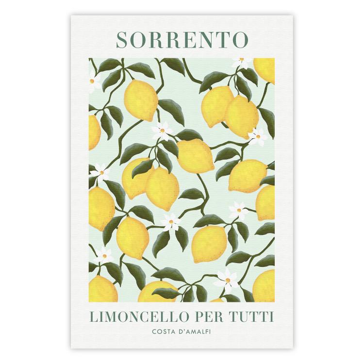 Lemon Sorrento - summer composition with fruits and Italian writings
