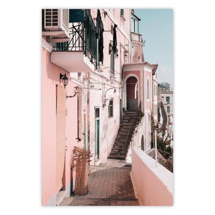 House in Amalfi - warm composition with pink Italian architecture