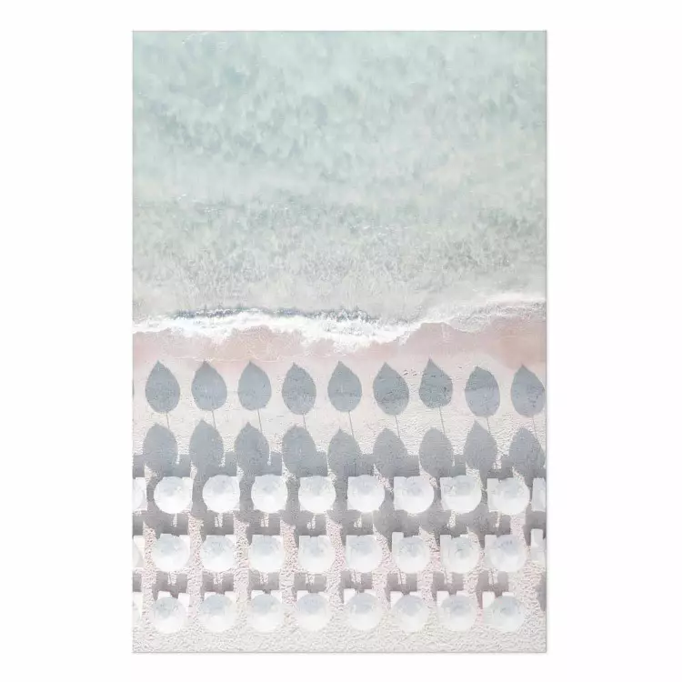Poster Sardinia Beach - bird's eye view of the azure sea and beach umbrellas