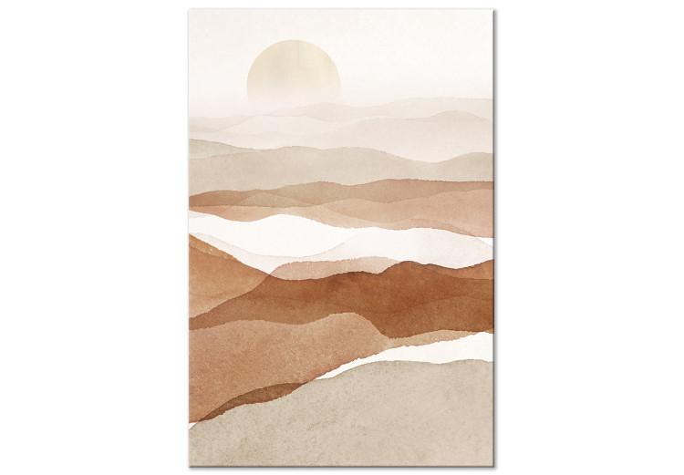 Canvas Print Teaching sun over the desert - Abstract Landscape in Boho style