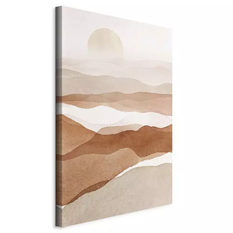 Teaching sun over the desert - Abstract Landscape in Boho style