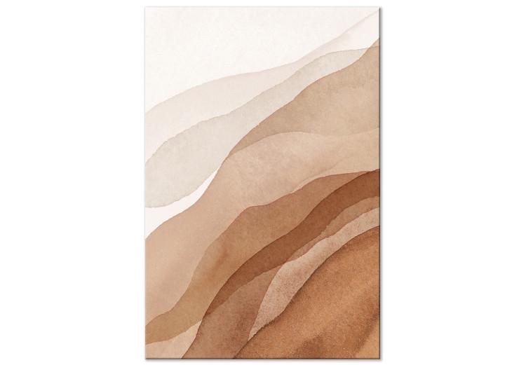 Brown-beige Waves - Modern Abstraction in Boho style