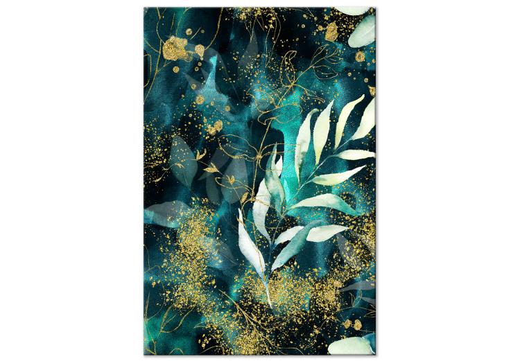 Starry Nature (1-piece) Vertical - abstract blue leaves