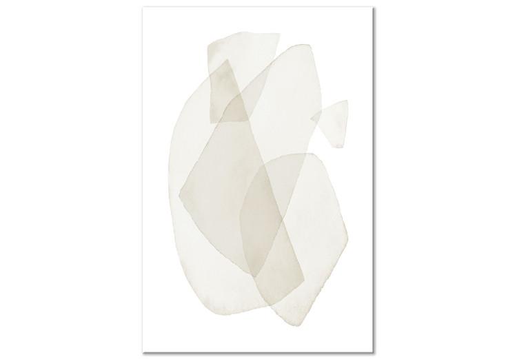 Canvas Print Beige shapes - Boho Abstraction stylized on watercolor