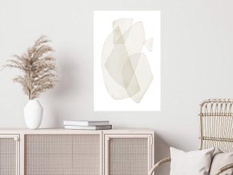Poster Fragile Moments - a minimalist abstraction in round shapes on white