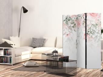 Room Divider Rose Waterfall - First Variant (3-piece) - Flowers amidst plants