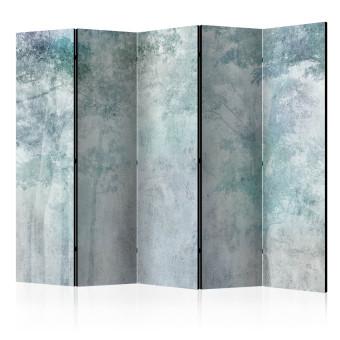 Room Divider Forest Serenity - Third Variant II (5-piece) - Landscape of trees