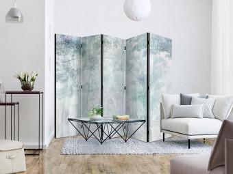 Room Divider Forest Serenity - Third Variant II (5-piece) - Landscape of trees
