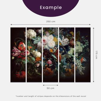 Wall Mural Exotic minimalism - abstract composition with plant motif