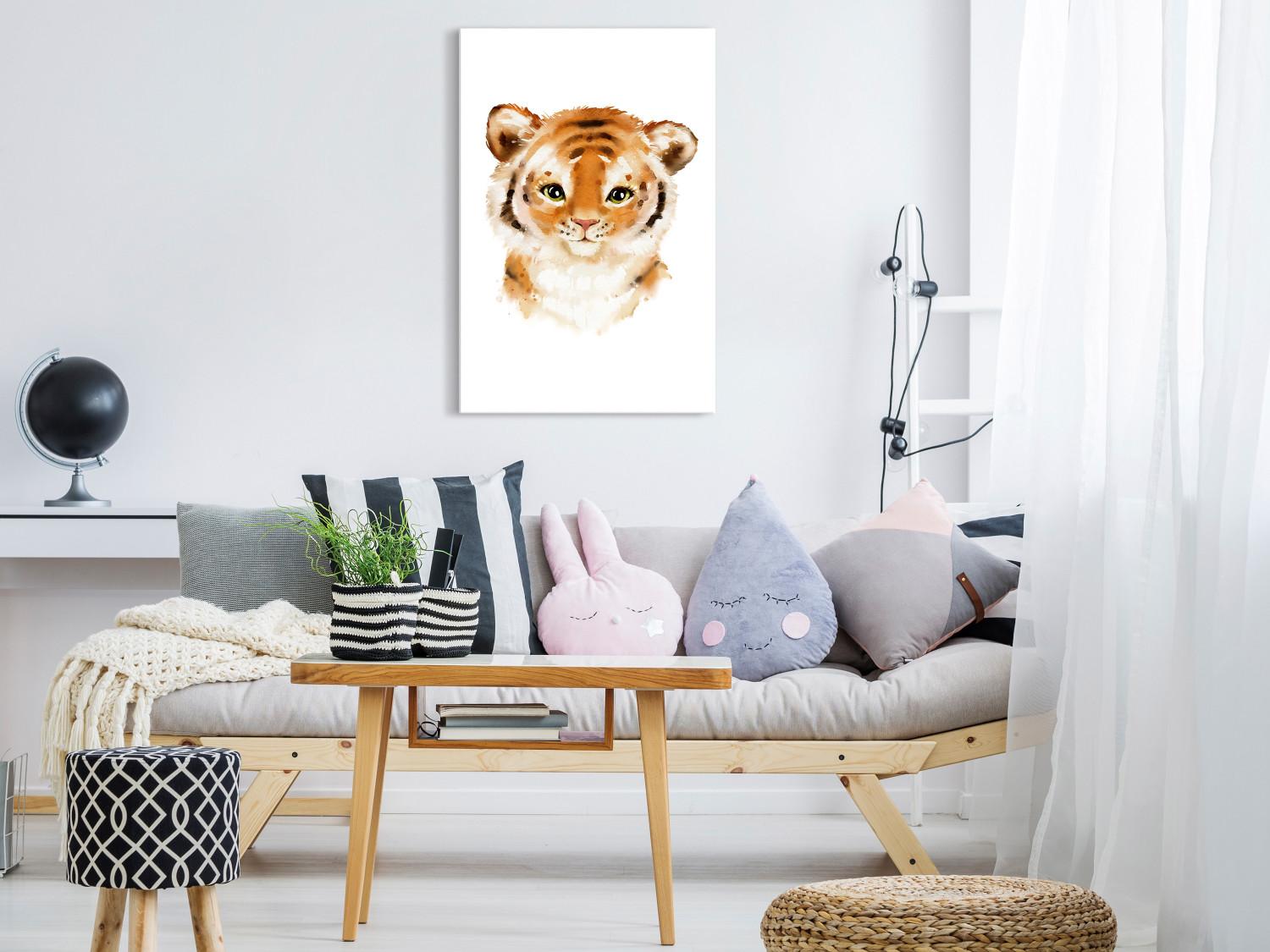 Canvas Tigger for children - A watercolor stylized composition