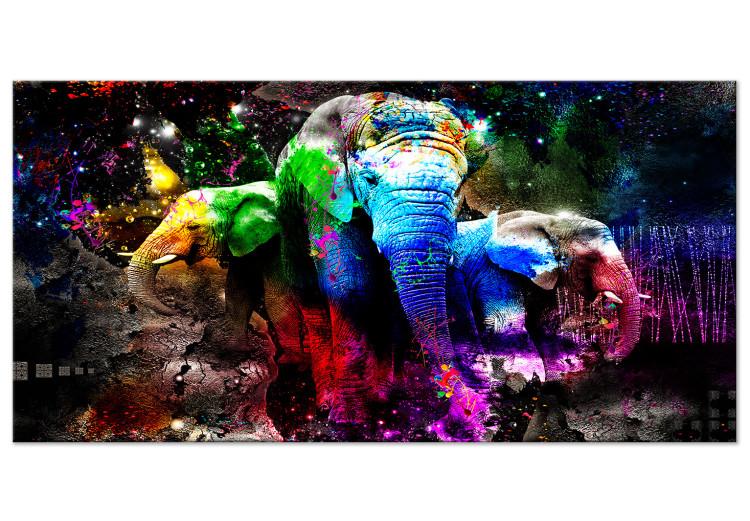 Large Canvas Print Colorful Elephants II [Large Format]