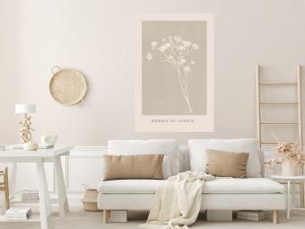 Poster French Garden - bright botanical composition with French text
