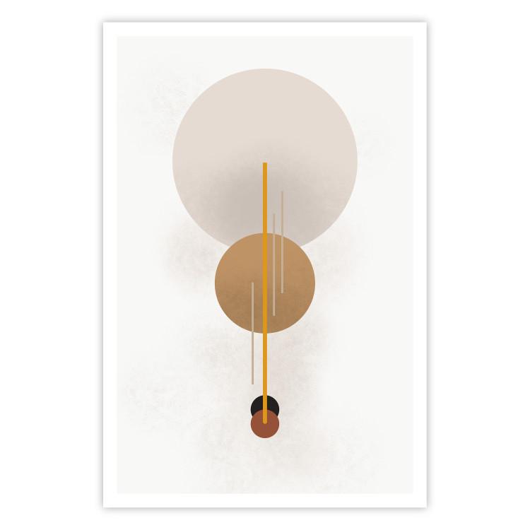 Spanish Guitar - simple geometric abstraction with circles and a light background