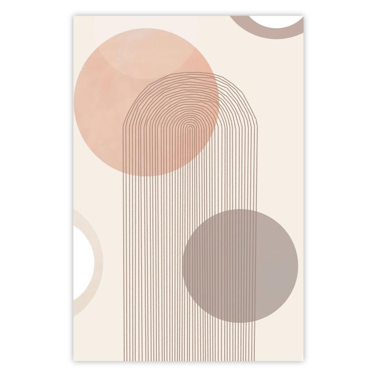 Fountain - geometric abstraction in rounded shapes in scandi boho style