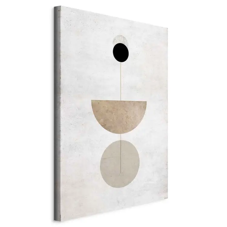 Gray-black wheels and semicircles - Abstraction with geometric figures