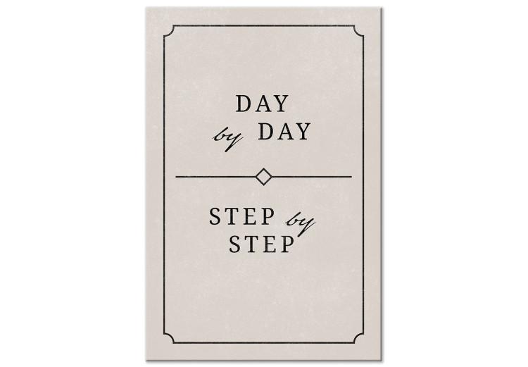Canvas Print Step by step, day by day - Topographic graphics in English