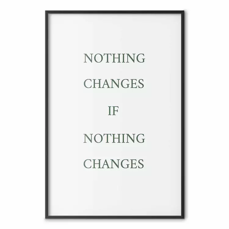 Changes - composition with green English text on a white background