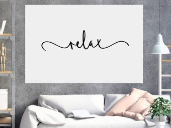 Poster Relax - minimalist composition with English text