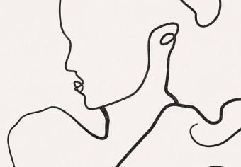 Poster Abstract Sketch - simple lineart with a woman figure and text