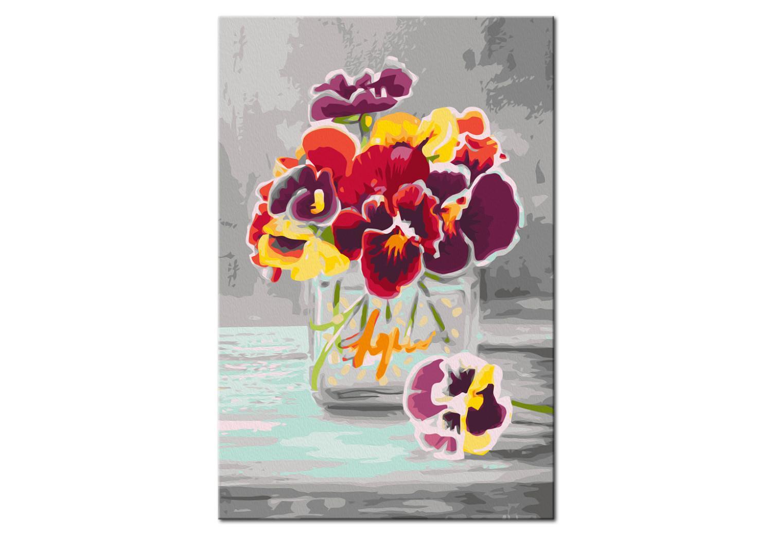 Paint by Number Kit Pansies