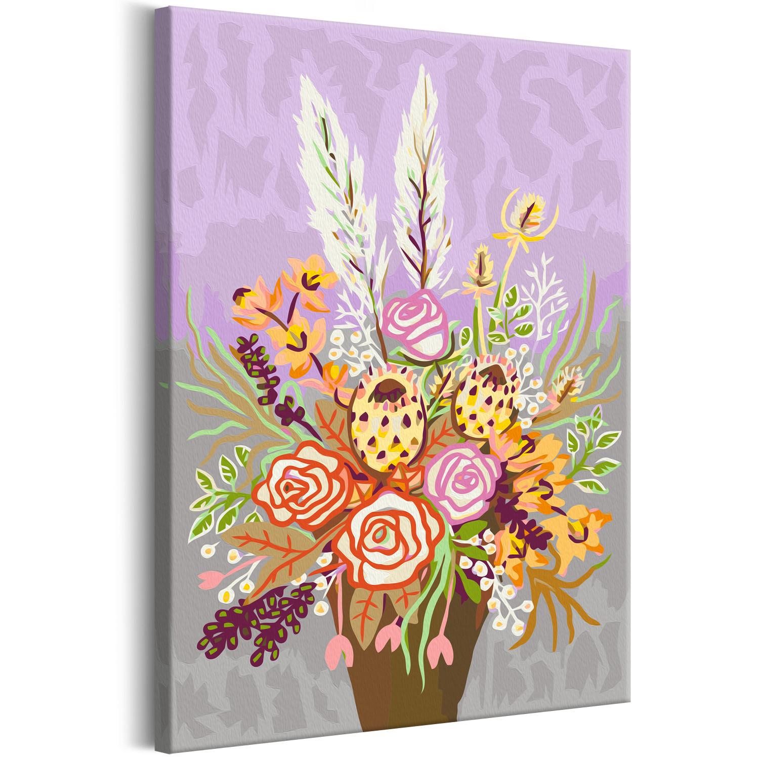 Paint by Number Kit Boho Bouquet