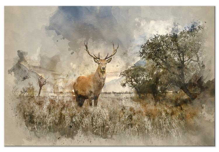 Large Canvas Print Deer in Field [Large Format]
