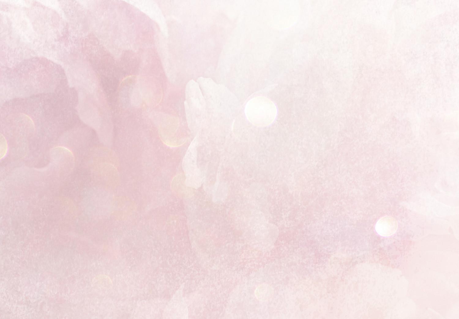 Canvas Misty Flowers (1-piece) Wide - foliage in a pink motif