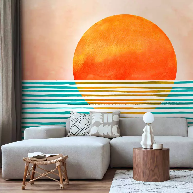 Wall Mural Magic of the Sun - Sea Landscape in vivid Colors