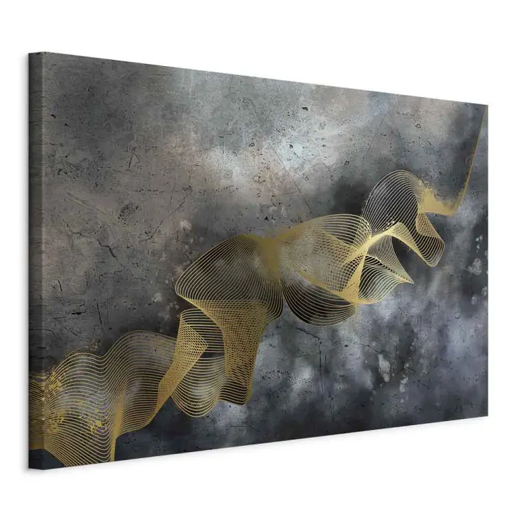 Linearity of Time Wide - golden abstraction and dark background