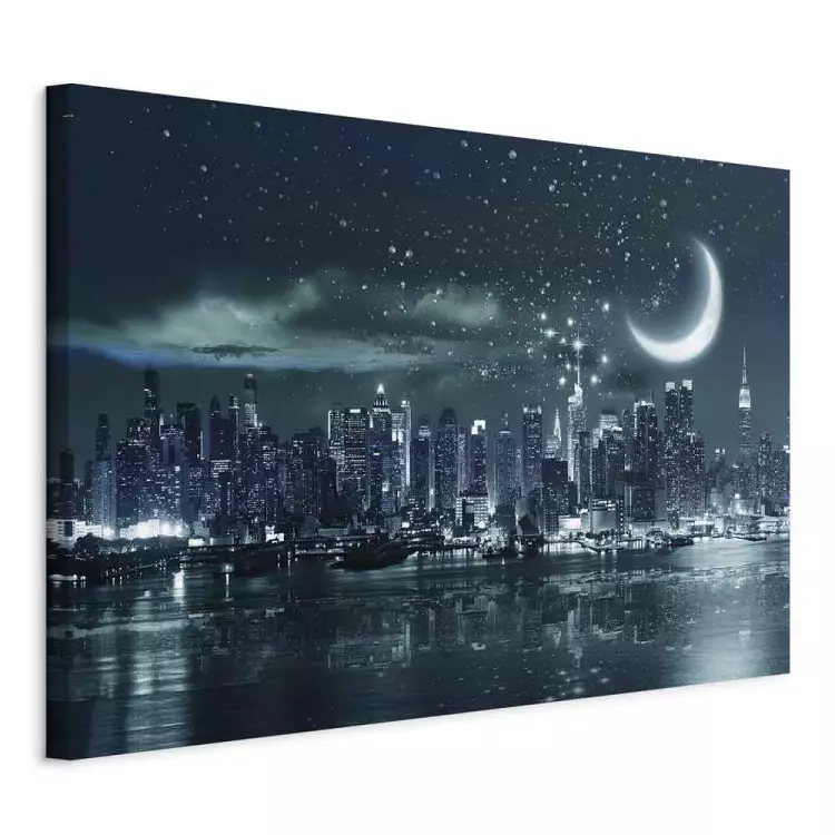 Moon over Manhattan (1-piece) Wide - New York after dark