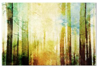 Canvas Leafless Forest (1-piece) Wide - beautiful landscape among bare trees