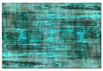 Canvas Emerald Waves (1-piece) Wide - modern green abstraction