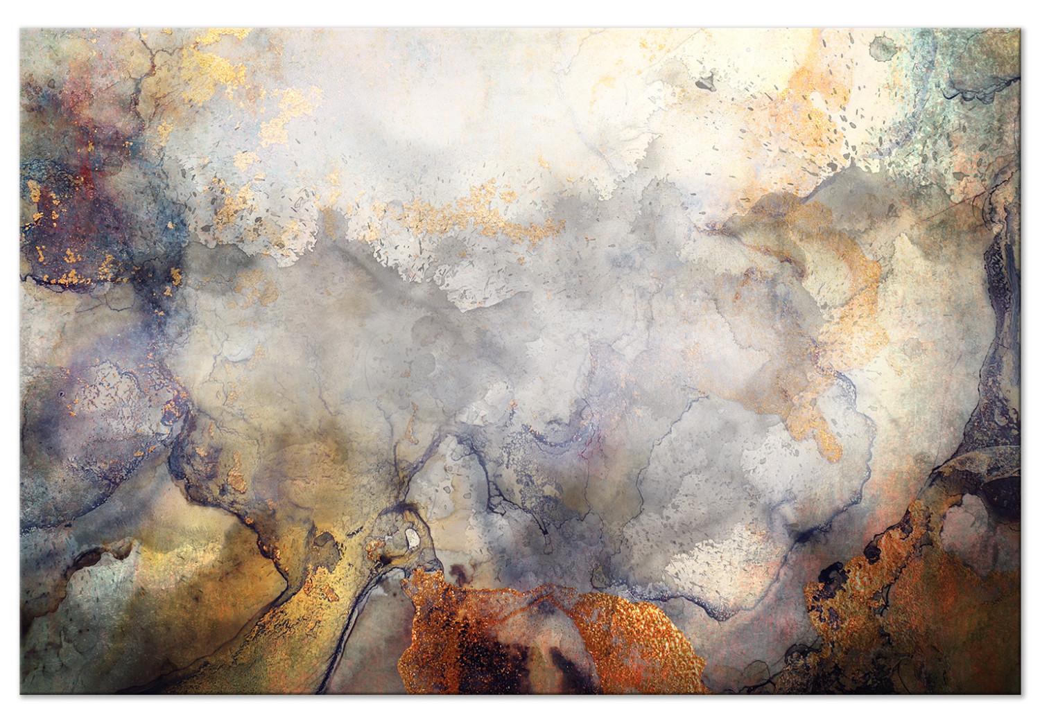 Canvas Tangle of Soft Colors (1-piece) Wide - watercolor abstraction