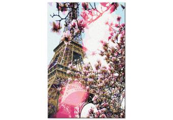 Paint by Number Kit Eiffel Tower and Magnolia Tree