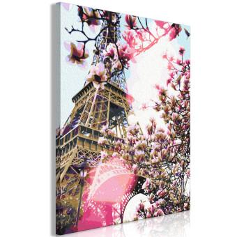Paint by Number Kit Eiffel Tower and Magnolia Tree