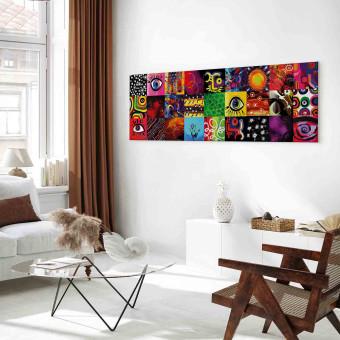 Canvas Colorful Play (1-piece) narrow - modernist cheerful abstraction