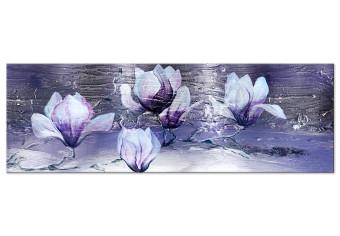 Canvas Flowers for Mom (1-piece) narrow - magnolias in shades of purple