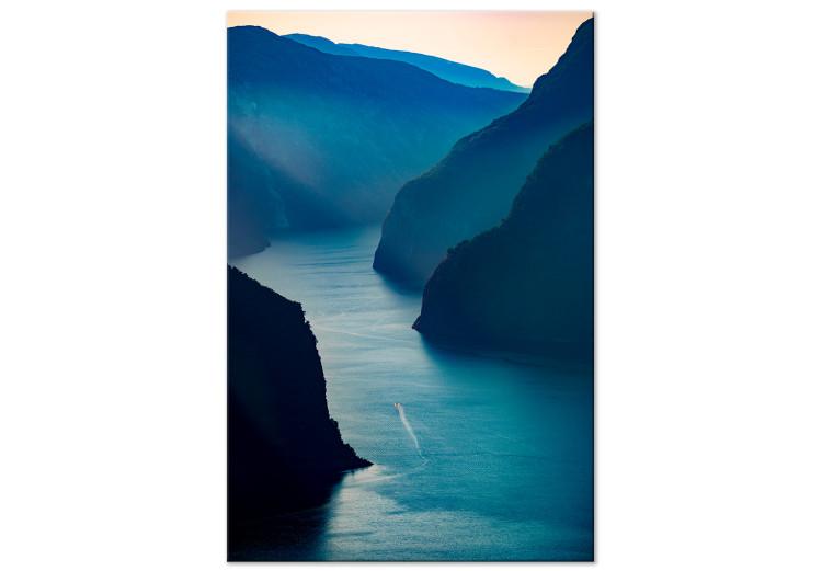 Aurlandsfjord (1-piece) Vertical - blue landscape amidst mountains