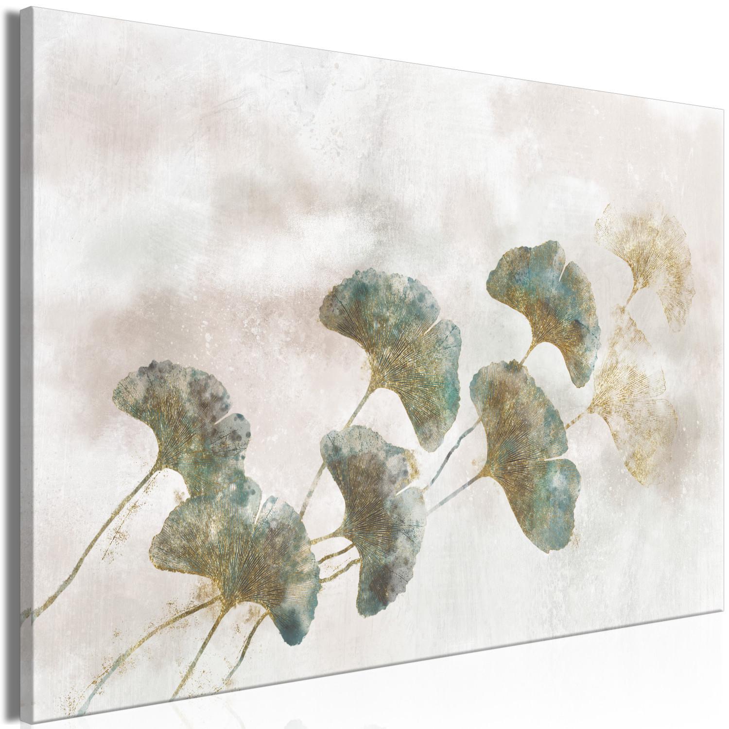 Canvas Ginkgo in Sunlight (1-piece) Wide - plants in boho style