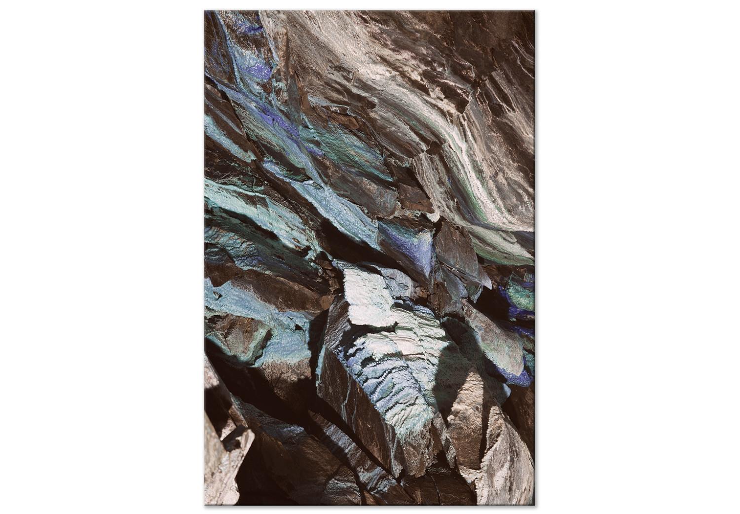 Canvas Majestic Rock (1-piece) Vertical - rocky landscape in brown