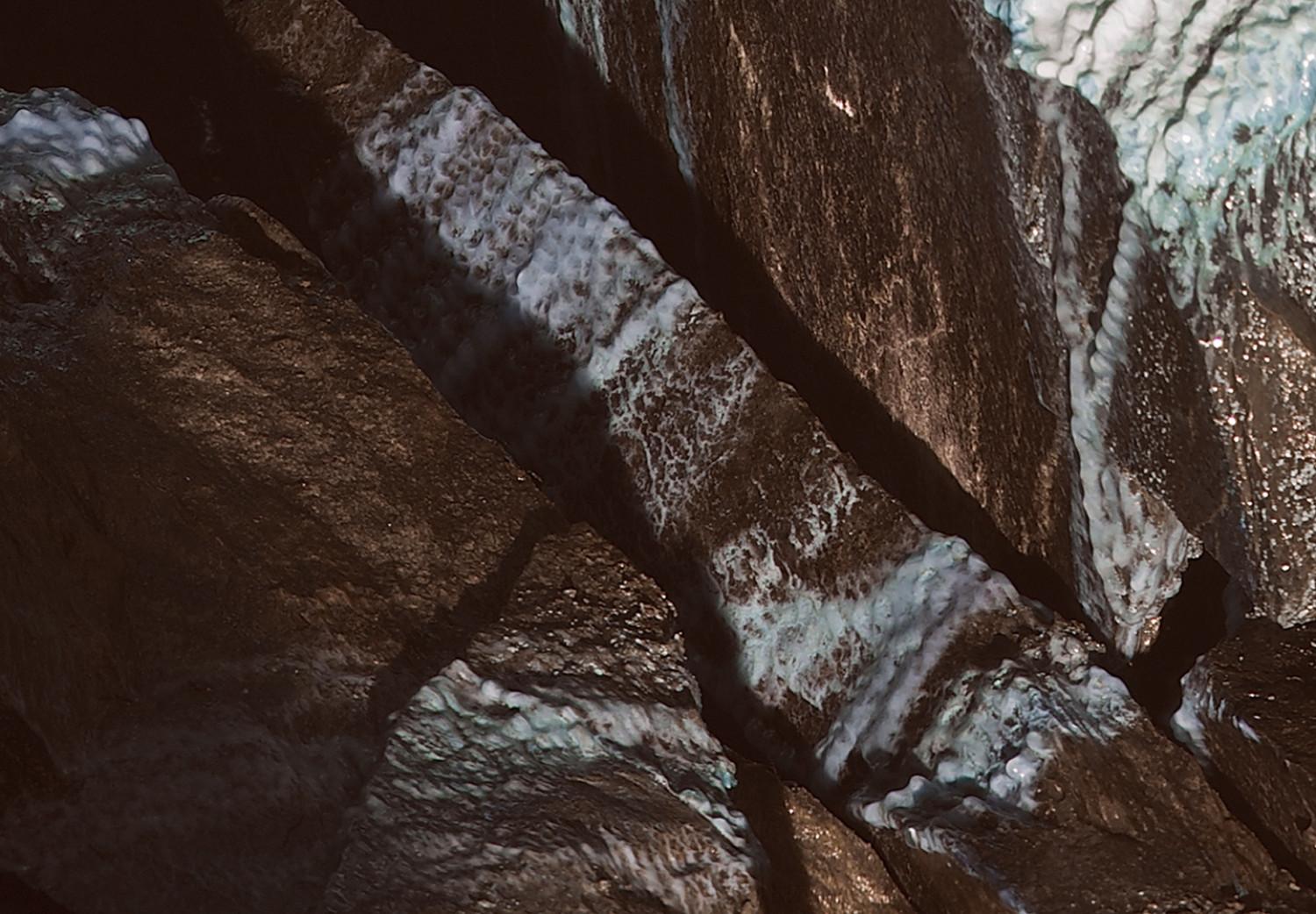 Canvas Majestic Rock (1-piece) Vertical - rocky landscape in brown